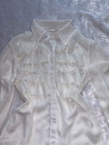 Elegant Ruffled Chiffon Blouse
