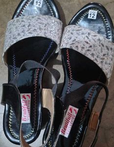 Sparkly Embellished Flat Sandals