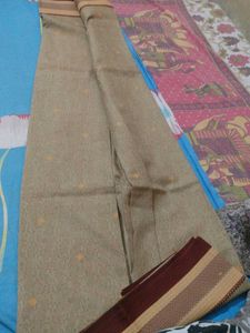 Traditional Beige &amp; Brown Saree