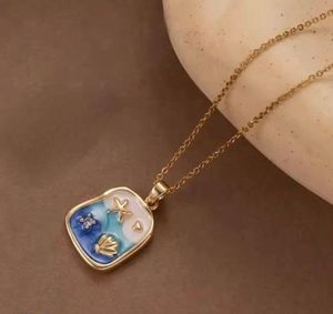 Ocean Wave Charm Necklace