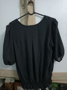 Black Fancy Top Half Sleeves