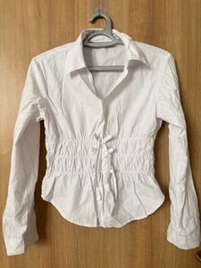 White Smocked Blouse