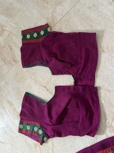 Beautiful Purple Saree with Embellishments