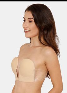 Zivame Stick on Silicon Strapless Nude Bra
