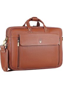 Stylish Brown Leather Briefcase