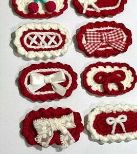 Handmade Crochet Hair Clips Set