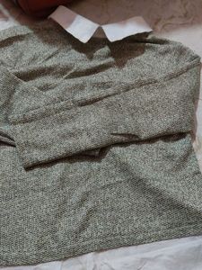 Cozy Textured Collared Top