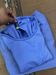 Lilac Cropped top and pajama set