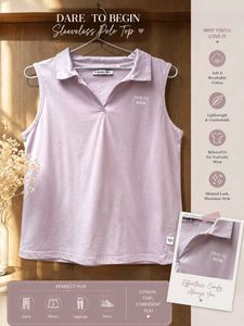 Dare To Begin Sleeveless Polo Top