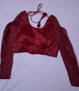 Maroon Silk Blouse