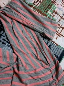 Striped Pink &amp; Grey T-Shirt