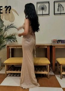 golden shimmer dress,savana