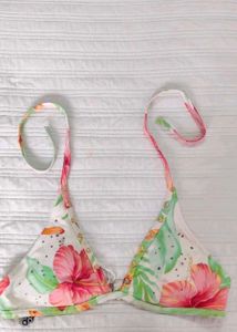Tropical Floral Bikini Top