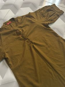 Elegant olive top with Unique Sleeves buy1get2free