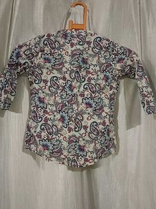 Paisley Print Button-Up Shirt