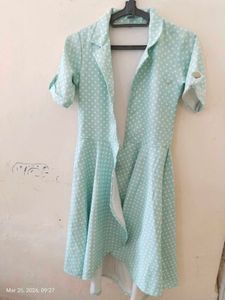 Chic Mint green front open flared shrug