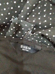 Shein High Rise Polka Dot Mini Ruched Layered Skir