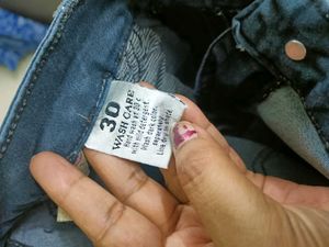 Blue Stretchable Jeans Size 30 For Girls