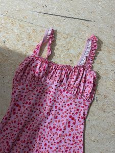 (S) Pink Floral Bodycon Dress