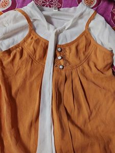 Offer Elegant peach color with white contrast