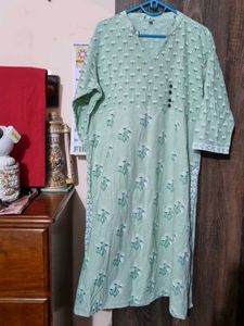Pure Cotton XXXL Kurta With Leggings and Dupatta