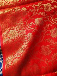Elegant Red Banarasi Silk Dupatta