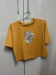 Cute Floral Print Graphic Tee