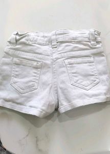 Fruity Print Denim Shorts