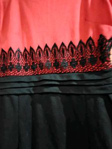 Chic Red &amp; Black Casual Dress and bag free