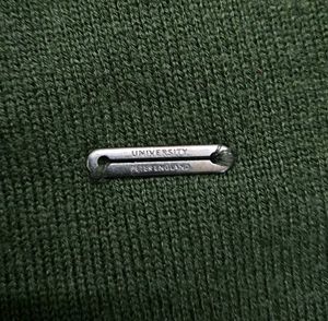 Peter England Olive Green Crewneck Sweater