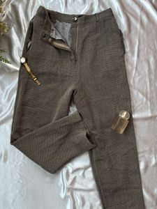 Classic Herringbone Pattern Trousers