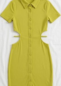 Stylish Cutout Button-Down Dress