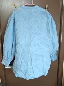 Free delivery - Light Blue Denim Tunic Top