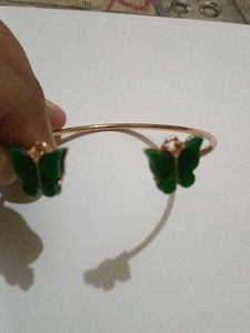 Elegant Green Butterfly Cuff Bracelet