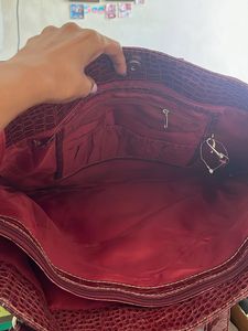 vintage Leather animal print Handbag
