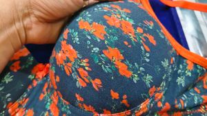 Chic Floral Print Bra with changeable strap