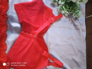 Red Lace Bra and Panty Set
