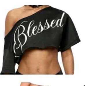 sale !!!Blessed Black Crop Top