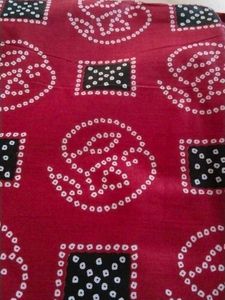Red Black  Cotton Bandhini Special