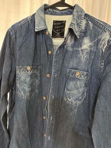 Denim Stone Washed Shirt For Stylish Girls &amp; Boys