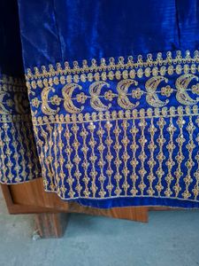 Royal Blue Anarkali Kurta Set