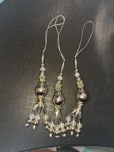 Silver Lehenga Latkan Set of 3