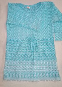 Chikankari Blue Embroidered