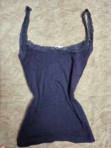 ⟡.· twilight core navy lace cami 🕸️✧
