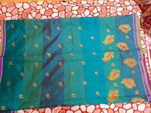 🦚 Silk Cotton Saree With Blouse