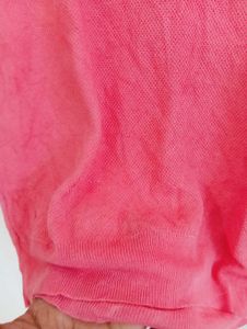 Chic Pink V-Neck Top