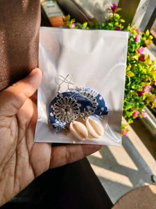 combo of 7 Boho Shell &amp; Fabric Earrings