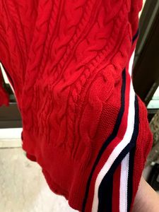 Tommy Hilfiger Red Cable Knit Sweater