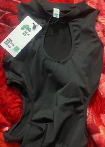 Edgy Black Cutout Bodysuit