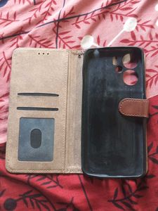 iFlip Brown Faux Leather Wallet Case
